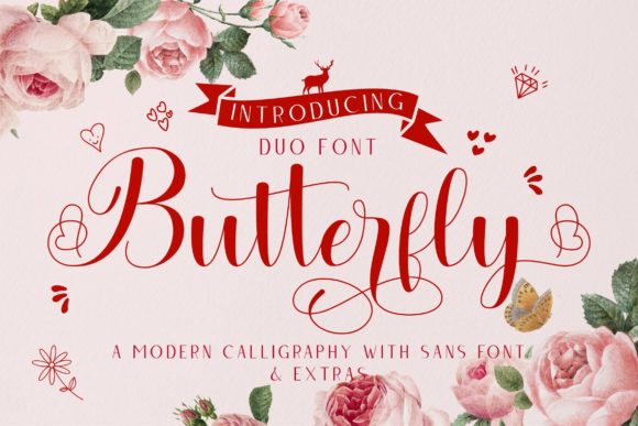 Butterfly Duo: A Charming Font for Creative Campaigns