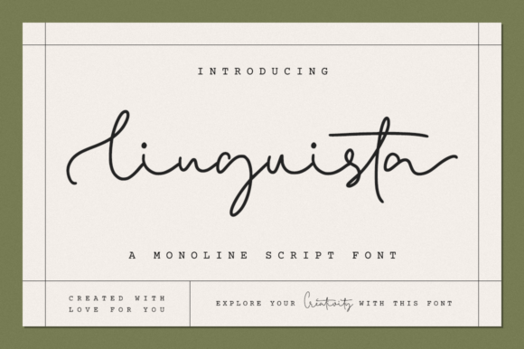 Linguista: A Handwritten Font for Elegant Design