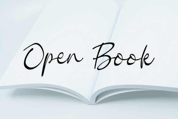 Open Book Font for Professional Branding